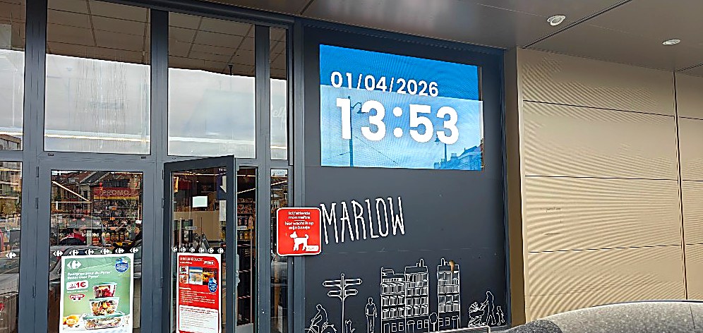 LED etalagescherm aan winkelgevel voor maximale zichtbaarheid